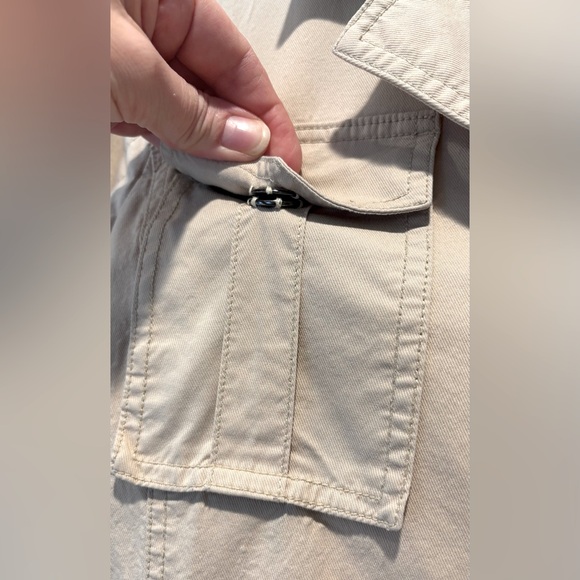 Club Monaco Tan Utility Coat, Small, patch pockets, cotton w/slight stretch - Picture 4 of 8